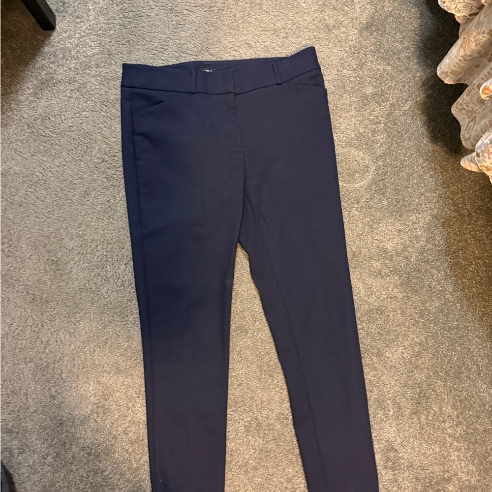LOFT Marisa Navy Blue Skinny Leg Pants